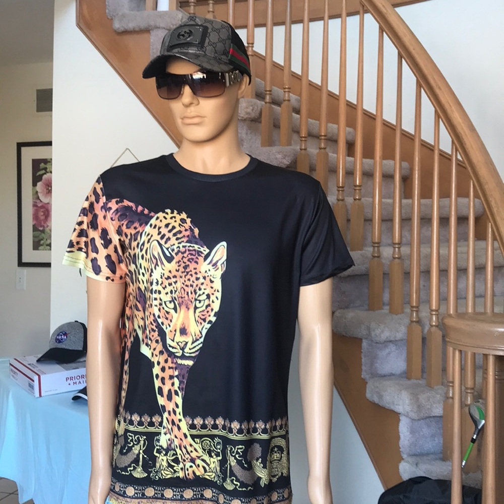 Men’s "Leopard "Shirt  Size:M/L
